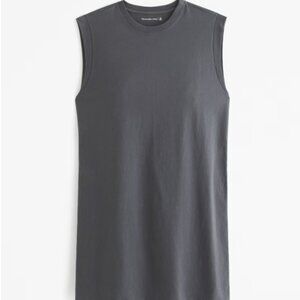 Abercrombie & Fitch Dark Grey T-Shirt Mini Dress (Petite S)
